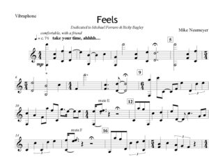 Feels for two mallets – for solo vibraphone