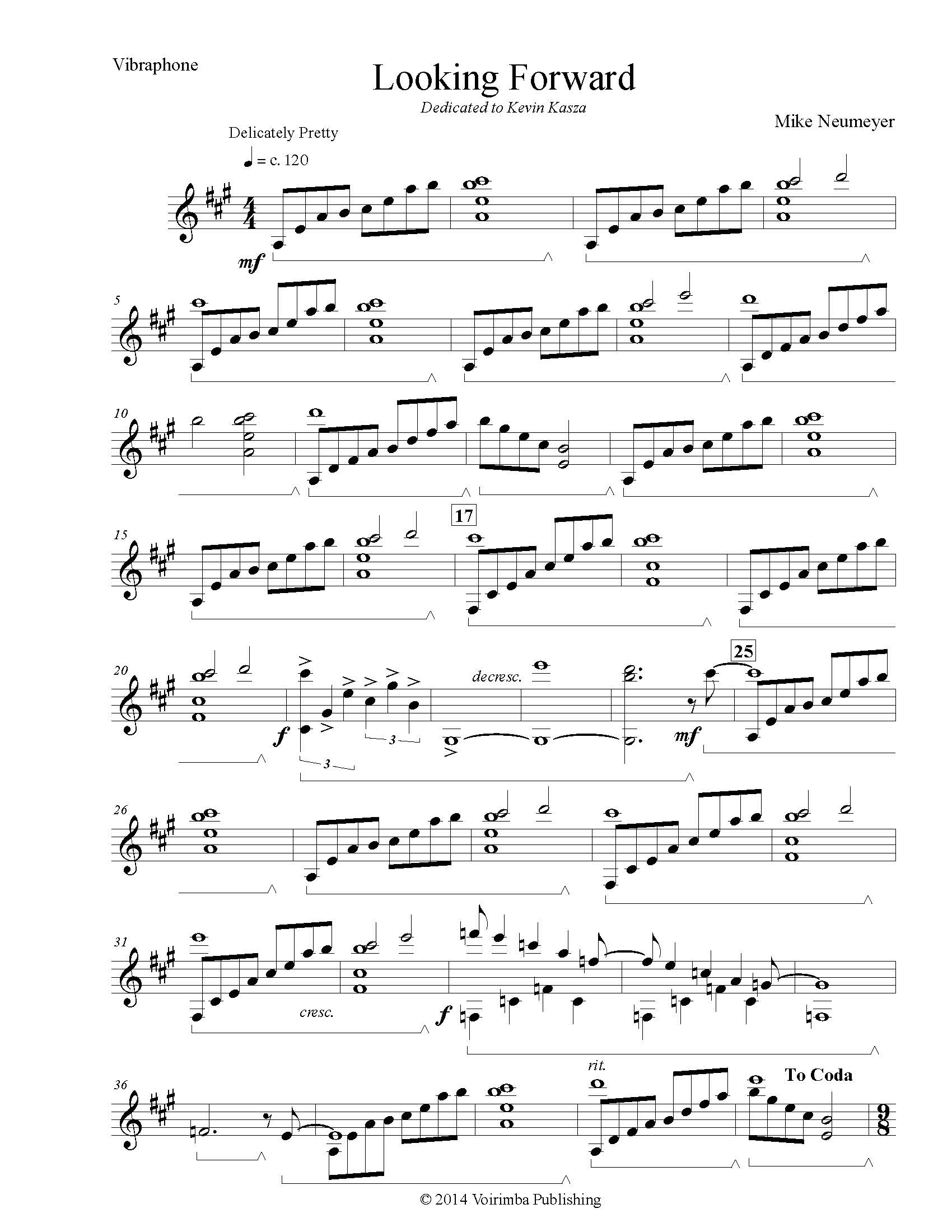 Looking Forward - for solo vibraphone